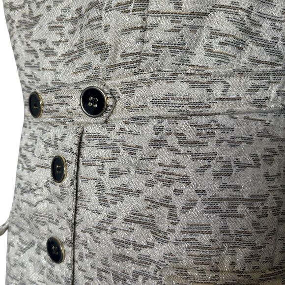 NWT Womens Anthropologie Moulinette Soeurs April Jacquard Gold Midi Dress - 00P - Picture 3 of 5